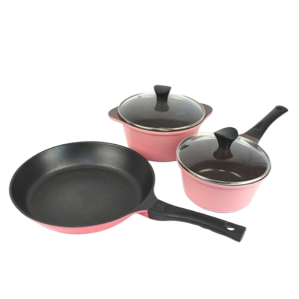 키친아트 프리미엄 핑크 컬렉션 3종 냄비프라이팬 세트 120,400원