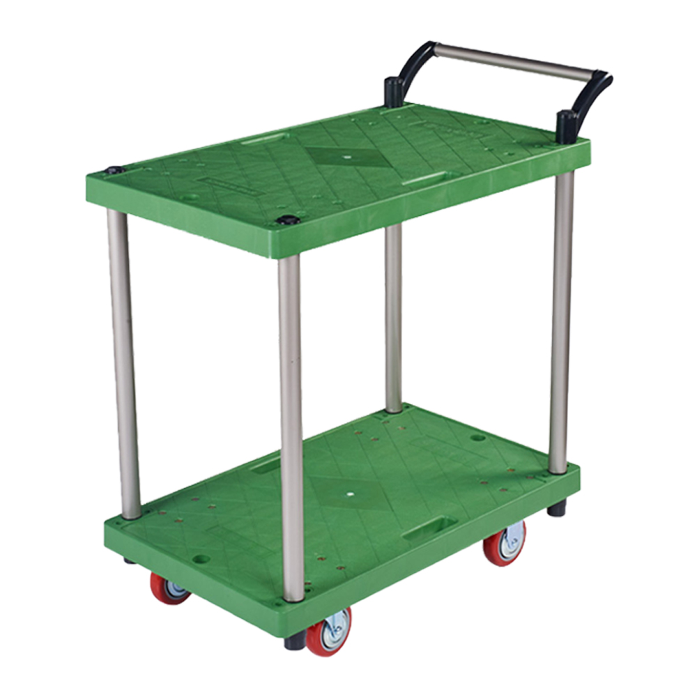 플렌티 잘밀려 플라스틱 대차 2단 녹색 대 서빙카트 핸드카트, 잘밀려플라스틱대차2단녹색대, 1개 174,400원