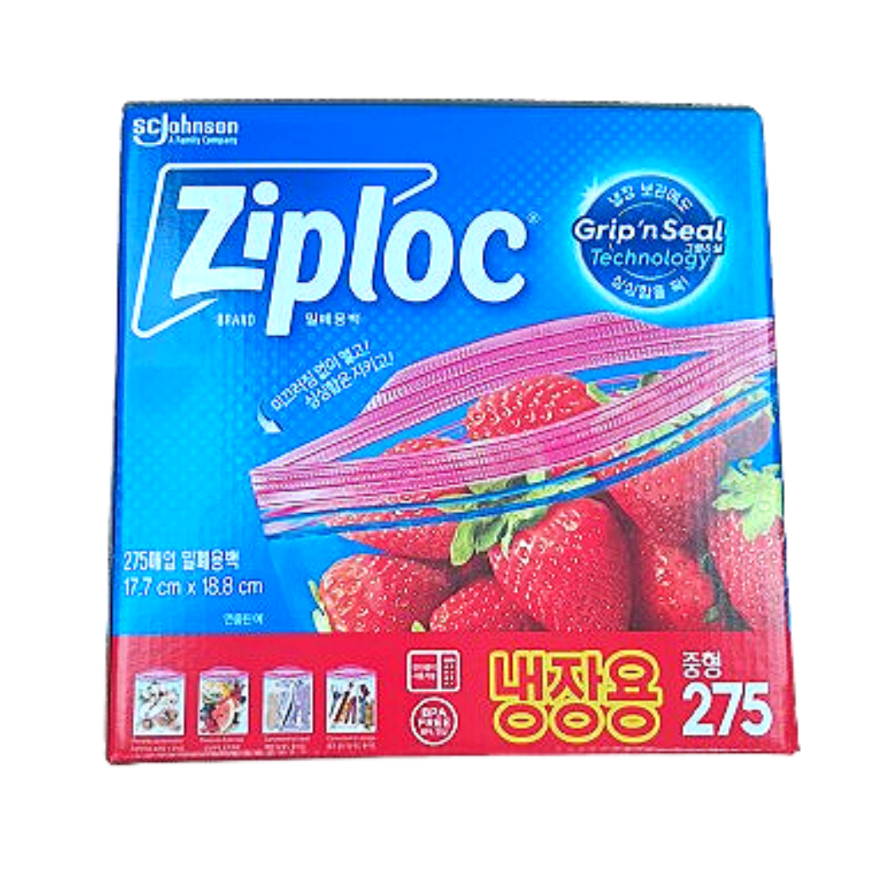 지퍼락 식품 포장용 그립 & 실 밀폐용백, 냉장-중형, 1개 26,600원