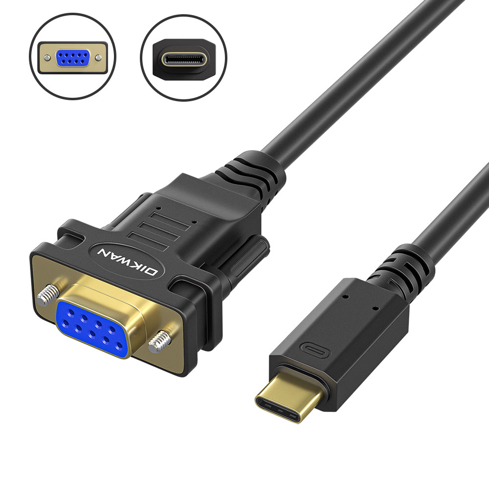 C타입 TO DB9 F/M 시리얼 FT/RS232 변환 케이블1.8M 컨버터(대량 주문제작 가능), 1개, C타입 TO DB9/F(암) 시리얼 케이블 17,000원