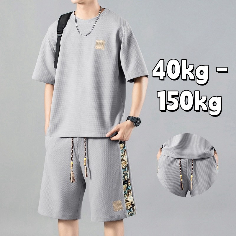 Sevenmoon여름 남성 캐주얼 트레이닝 오버사이즈 반팔 반바지 세트 M-8XL 19,990원