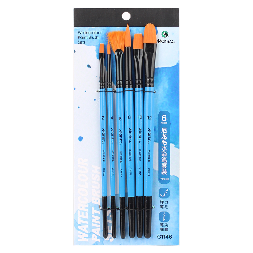 마리에스 시나아트 수채화 붓 혼합 6종 세트 G1146, 2호, 4호, 6호, 8호, 10호, 12호, 1세트 5,300원
