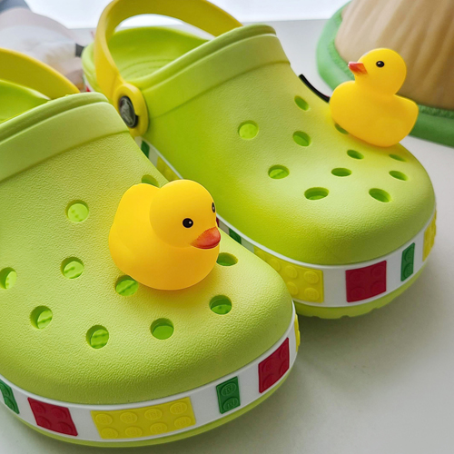 입체 튜브 오리 파츠 신발 악세사리 노랑 아기오리 꽃 5,800원