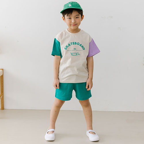 바브키즈 아동용 통기성 스케이트보드 상하의 세트 28,900원