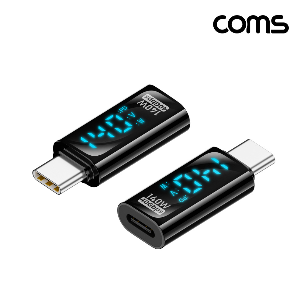 Coms CP213 C타입 연장 젠더 MF140W 40Gbps 8K 전압확인 2개입 9,000원