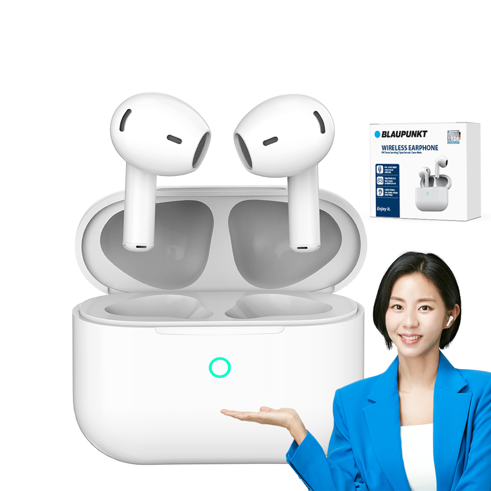 블라우풍트 ENC 노이즈 캔슬링 블루투스 이어폰, BLP-BE331W, 화이트, 5시간, BLP-BE331W, 화이트 28,800원