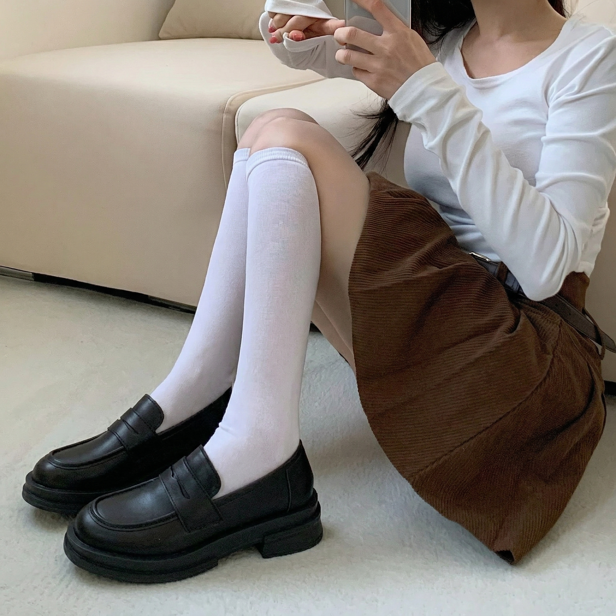 러블리디 에이미 발편한 청키 키높이 4.5cm 로퍼 19,900원