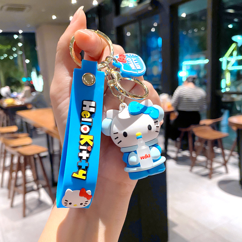 키티 키링 산리오인형 키홀더 피규어키링, 1개, 파랑키티 8,500원
