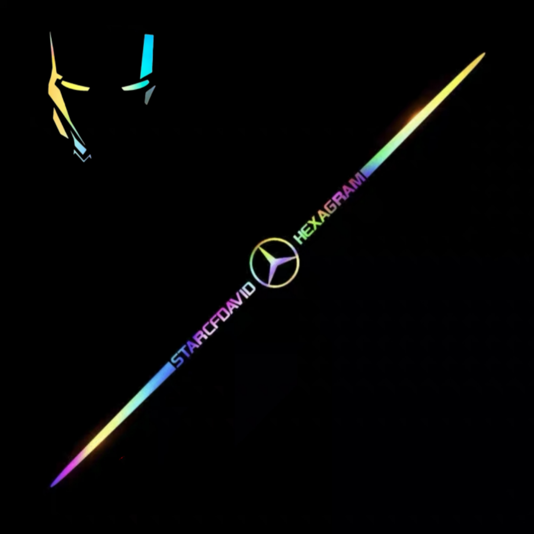 아이언맨 헬멧 차량스티커 고휘도 반사 홀로그램 그라데이션 레이저 자동차 데칼, 1세트, 홀로그램(3) 14,000원