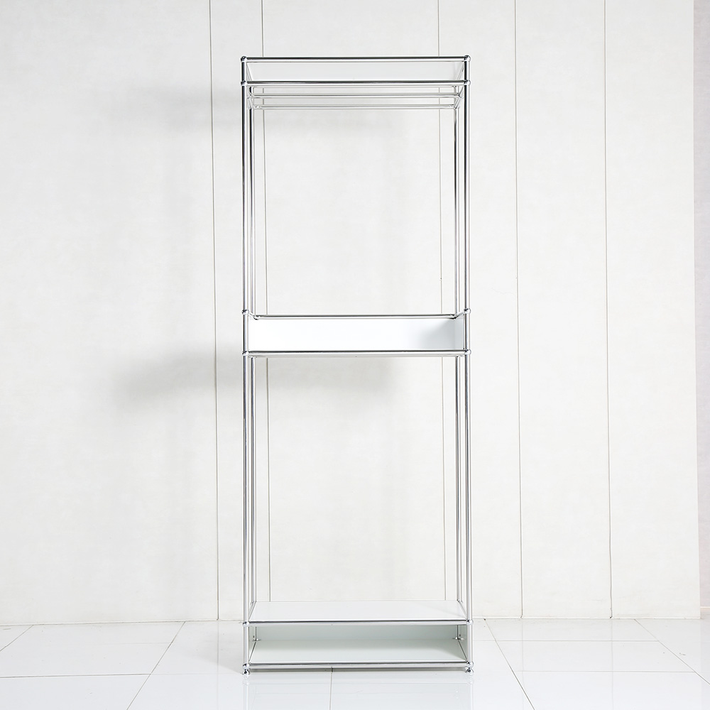 이가페 모듈가구 시스템행거 미드센츄리 드레스룸 클로 2단 행거장, 화이트 720,000원