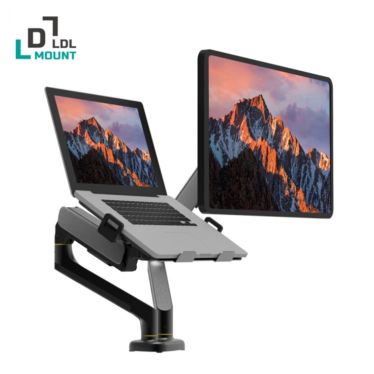 노트북모니터암 듀얼형 벽밀착 17 32형 사무실 재택근무 / 69,870원