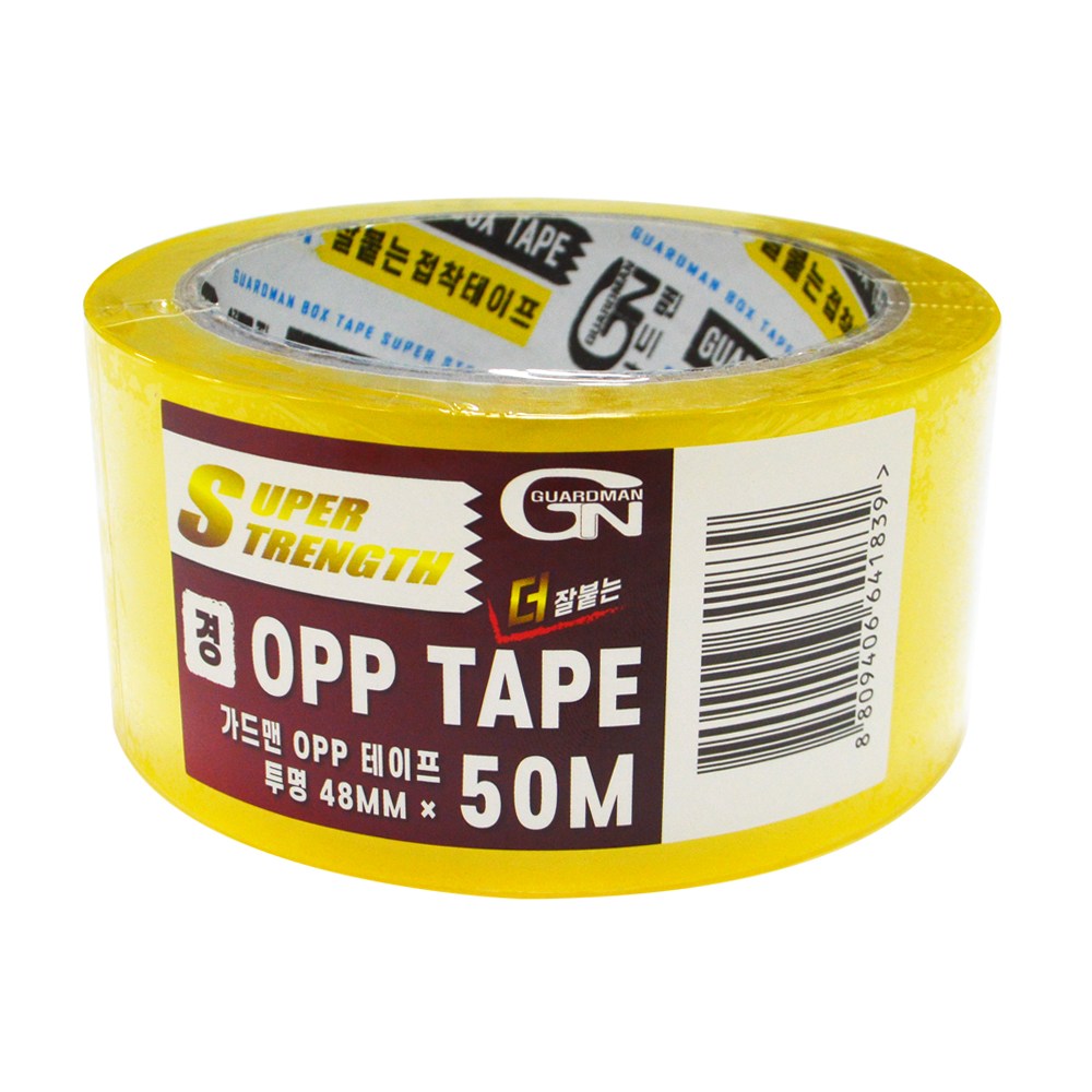 가드맨 OPP테이프 경포장용 투명 50M 80M, 1개, 경포장용 투명 50M 750원