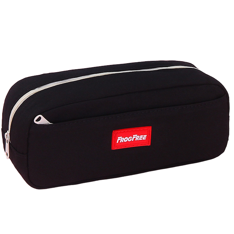 비오다 대용량 레트로 캔버스 학생 필통, 1개, 블랙 12,800원