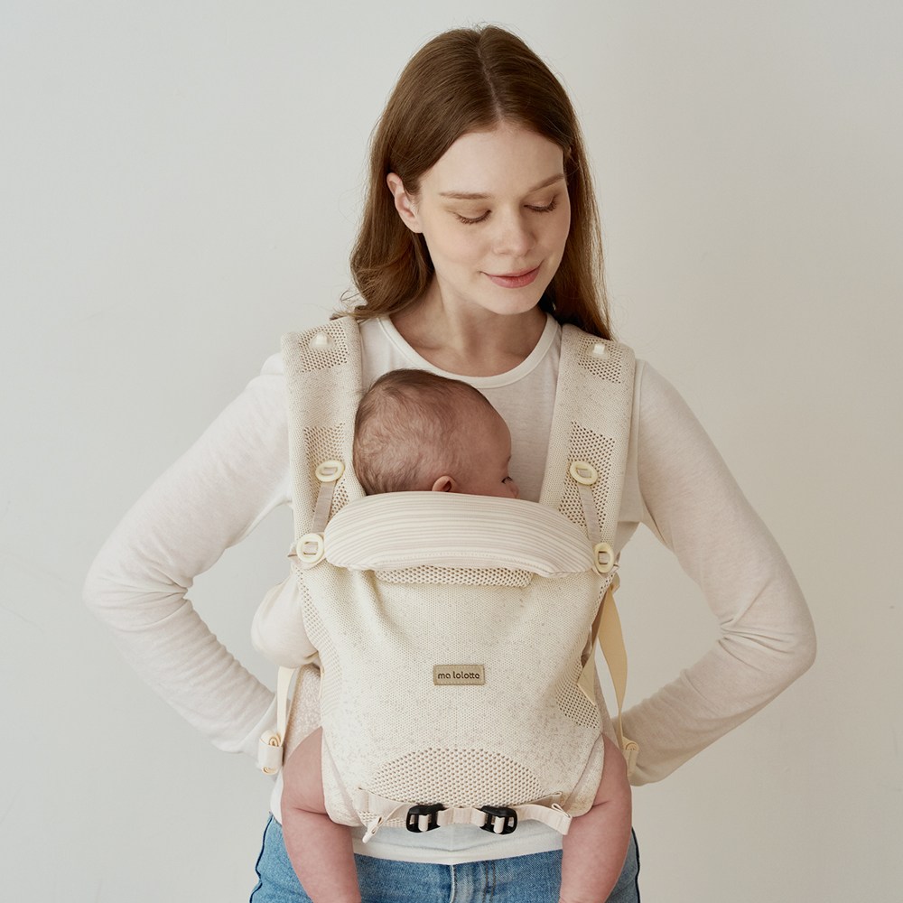 마롤로뜨 아기띠 니트 매쉬 가볍고 편한 경량 신생아 어부바 침받이 포켓 힙시트 슬링띠, 오트 아이보리 69,900원