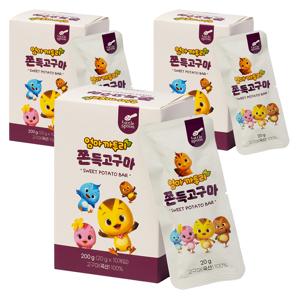 리틀스푼 엄마까투리 쫀득고구마 10p, 200g, 3개 43,700원
