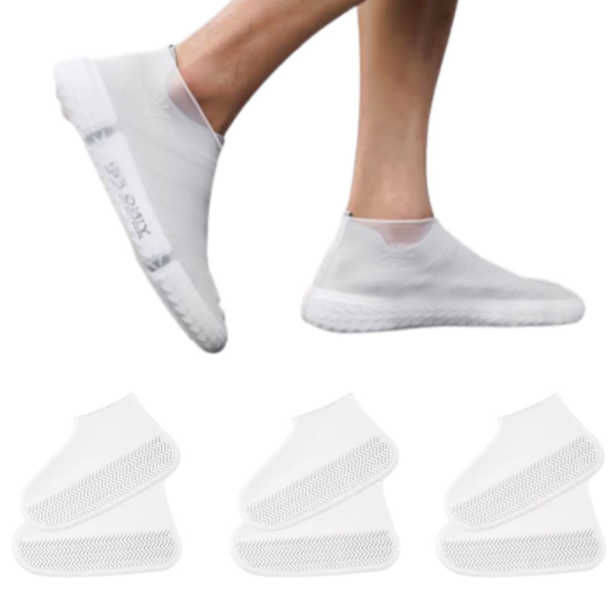 코일리룸 신발 방수 커버 레인 운동화 실리콘 덧신, 화이트l, 3개 13,500원