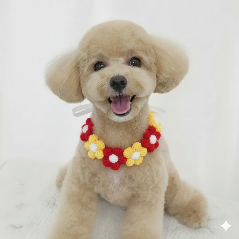 하니펫 반려동물 귀요미스카프 뜨게꽃레이스 5,900원