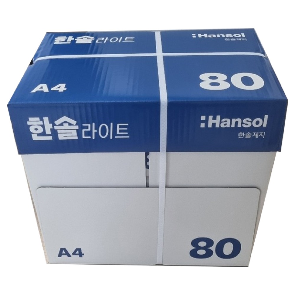 한솔제지 복사용지 80g, 2500개, A4 19,500원