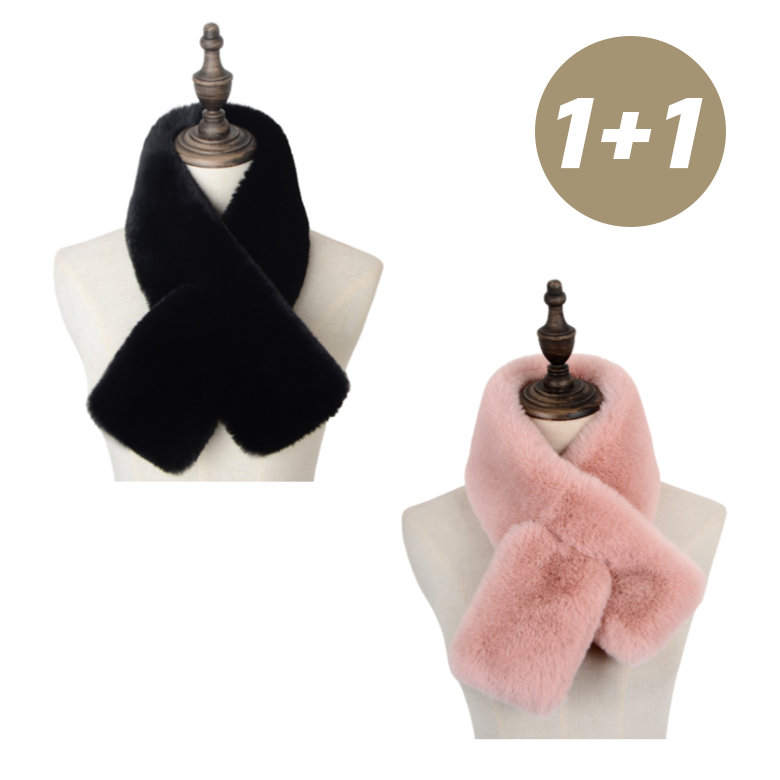 IAWI (1+1) 밍크 퍼 머플러 인기 여성 목도리 모피머플러 넥워머 천연 털 클래식 겨울 방한 9,900원