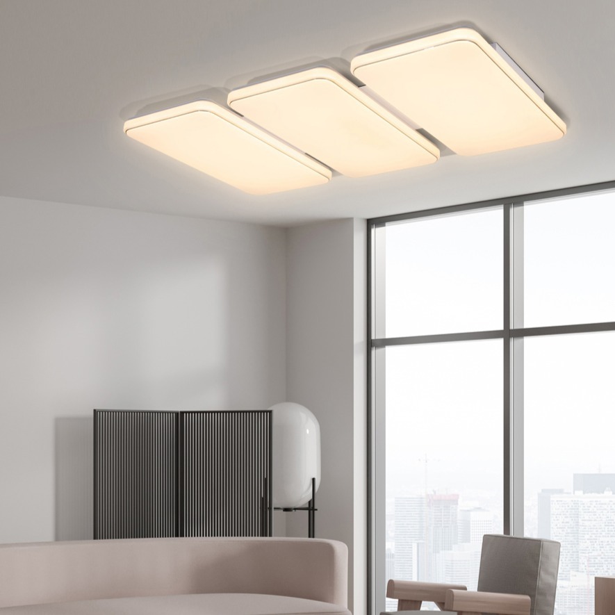 원하 LED 모던 거실 천장 조명 삼색변환, 리모컨 200W 밝기조절 플리커프리, 화이트 242,640원