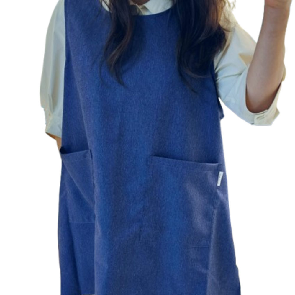 룩엣홈 빅사이즈 빅사이즈 (55-77 사이즈) 청앞치마 어린이집 보육교사 청해지 원피스 단추 앞치마 31,240원