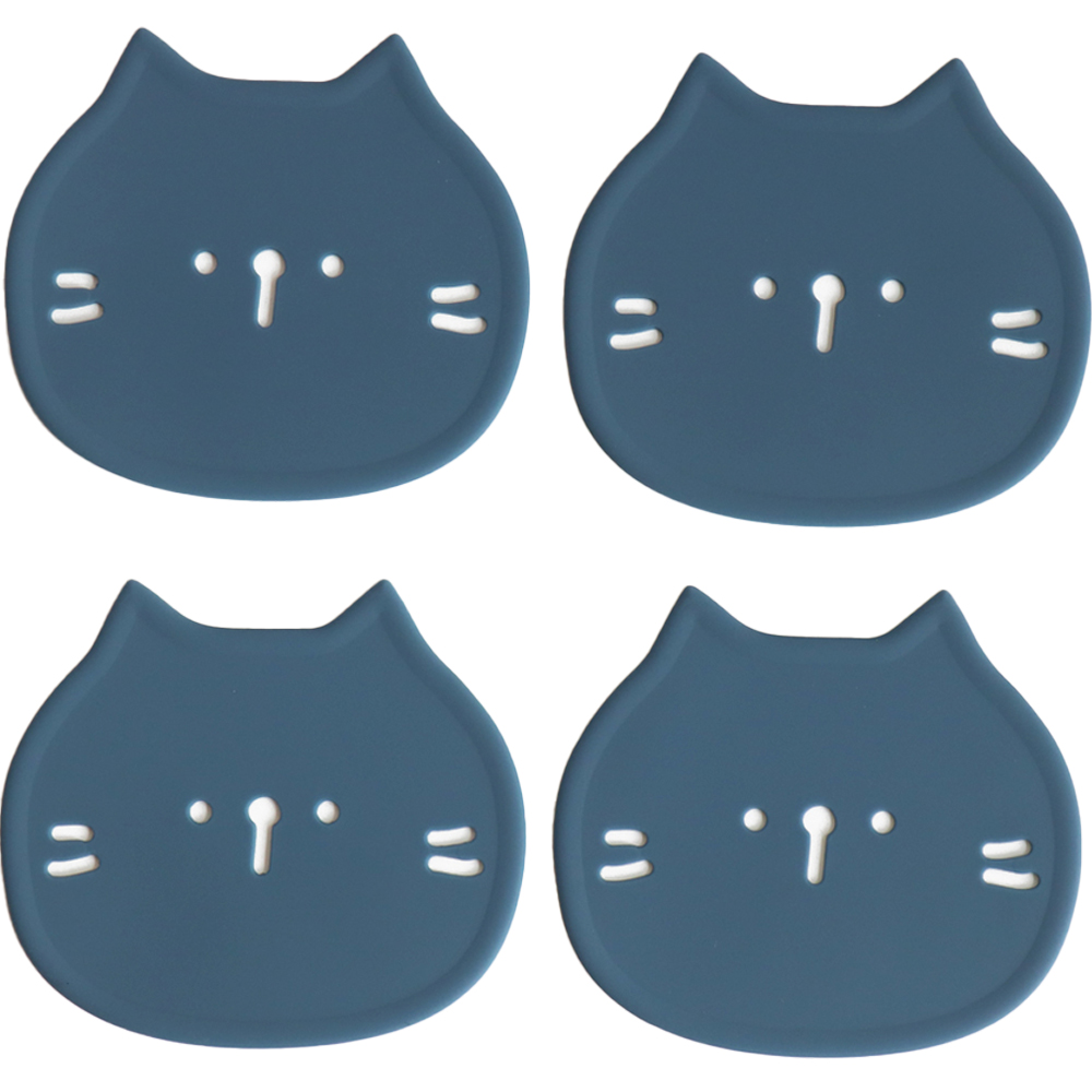 에이드엘 고양이 실리콘 컵받침 4p 6,060원