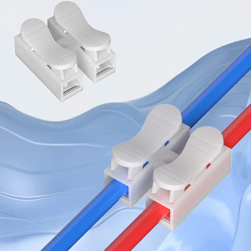2P 원터치 전원 전선 연결 단자 조명 원터치 커넥터 2p  전선연결 압착 단자 터미널 배선 커넥터 접속 2,200원