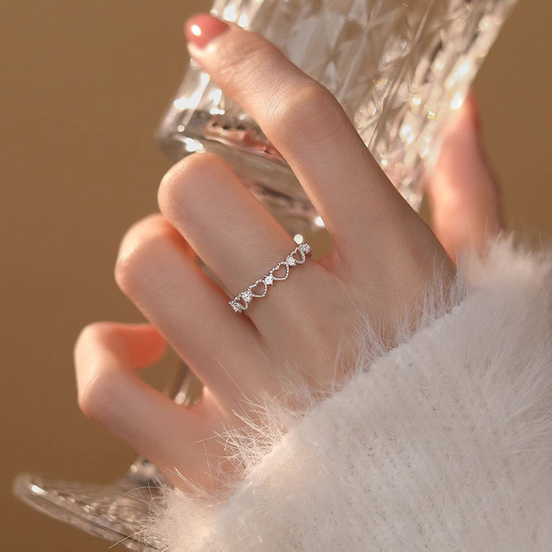 비아워게스트 여성용 러블리 큐빅 하트 오픈링 11,800원