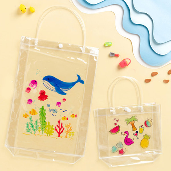 PVC 투명 비치백 만들기 - 소형 / 여름 물놀이(소중대) 1,000원