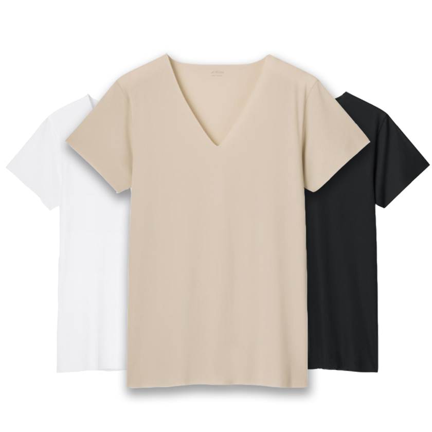 유니클로 남성 에어리즘 메쉬 V넥 티셔츠(반팔) 19,900원