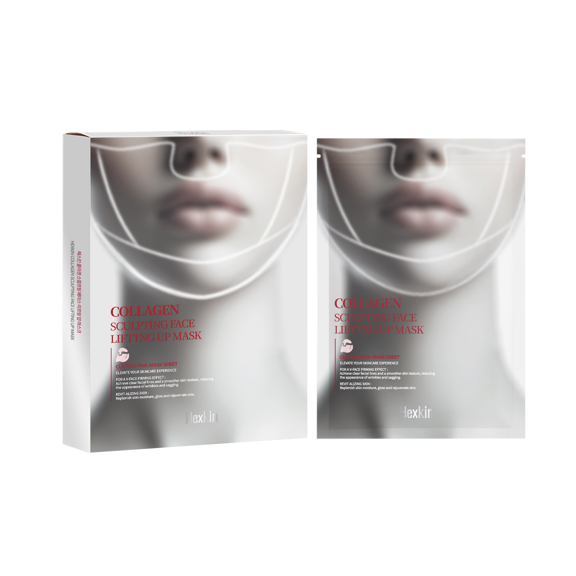 헤스킨 콜라겐 스켈프팅 페이스 리프팅 업 마스크, 1개, 5개입 78,500원