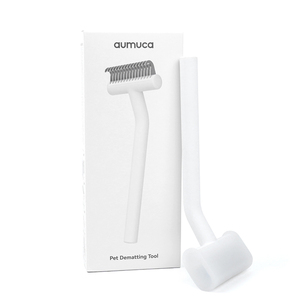 [공식파트너] aumuca 아우무카 반려동물 브러쉬 스마트 케어 장모용 그루밍 브러쉬 강아지 고양이 빗, 화이트, 1개 20,000원