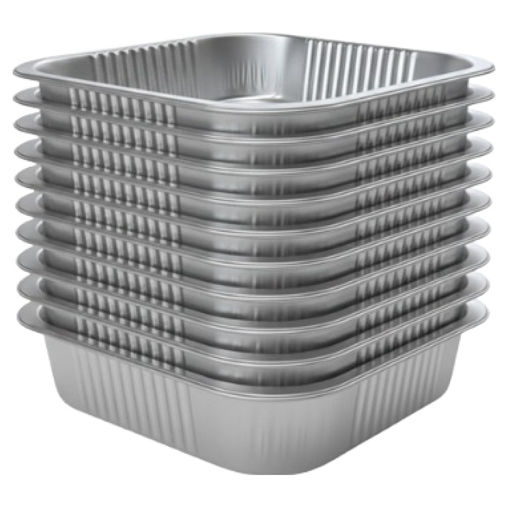 루바네 캠핑 일회용 사각 은박냄비 1600ml, 실버, 10개 9,900원