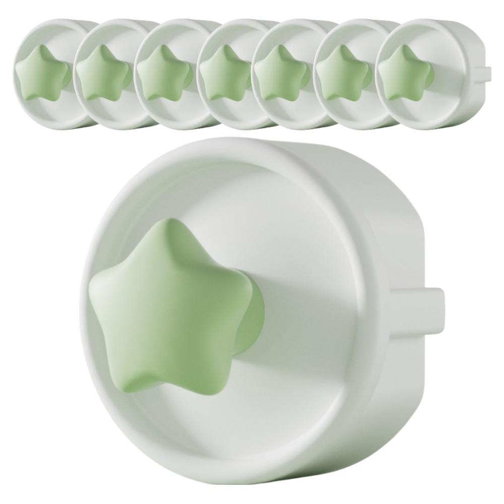 원더파파 실리콘 콘센트 손잡이형 안전커버, 화이트 스타, 8개 7,330원