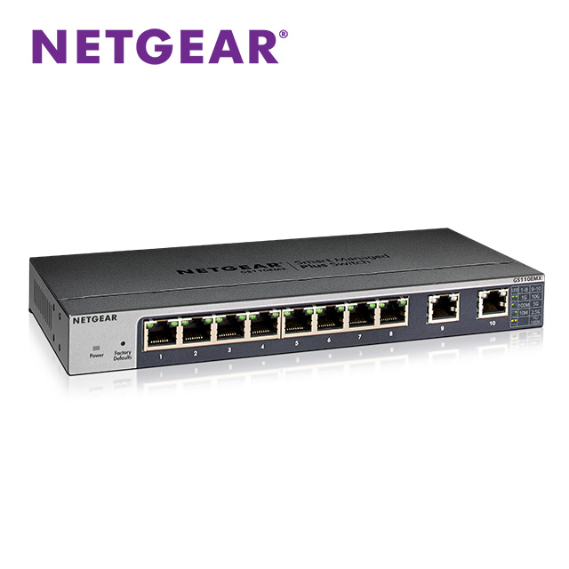 넷기어 GS110EMX 8포트기가,2포트 멀티기가 업링크 매니지드 스위칭허브, GS110EMX, 1개 440,000원