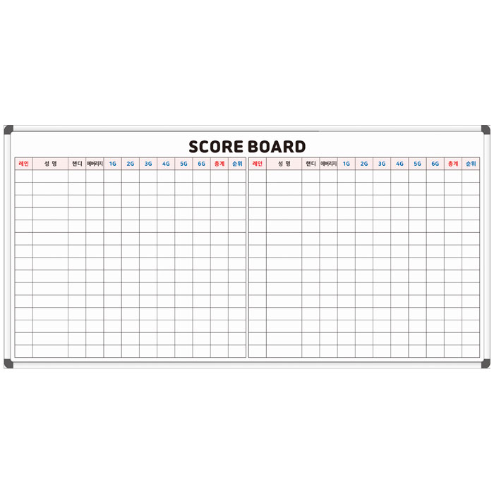 칠판나라 볼링 점수판 1800x900 스포츠 점수판 현황판  화이트보드 주문 제작 134,000원