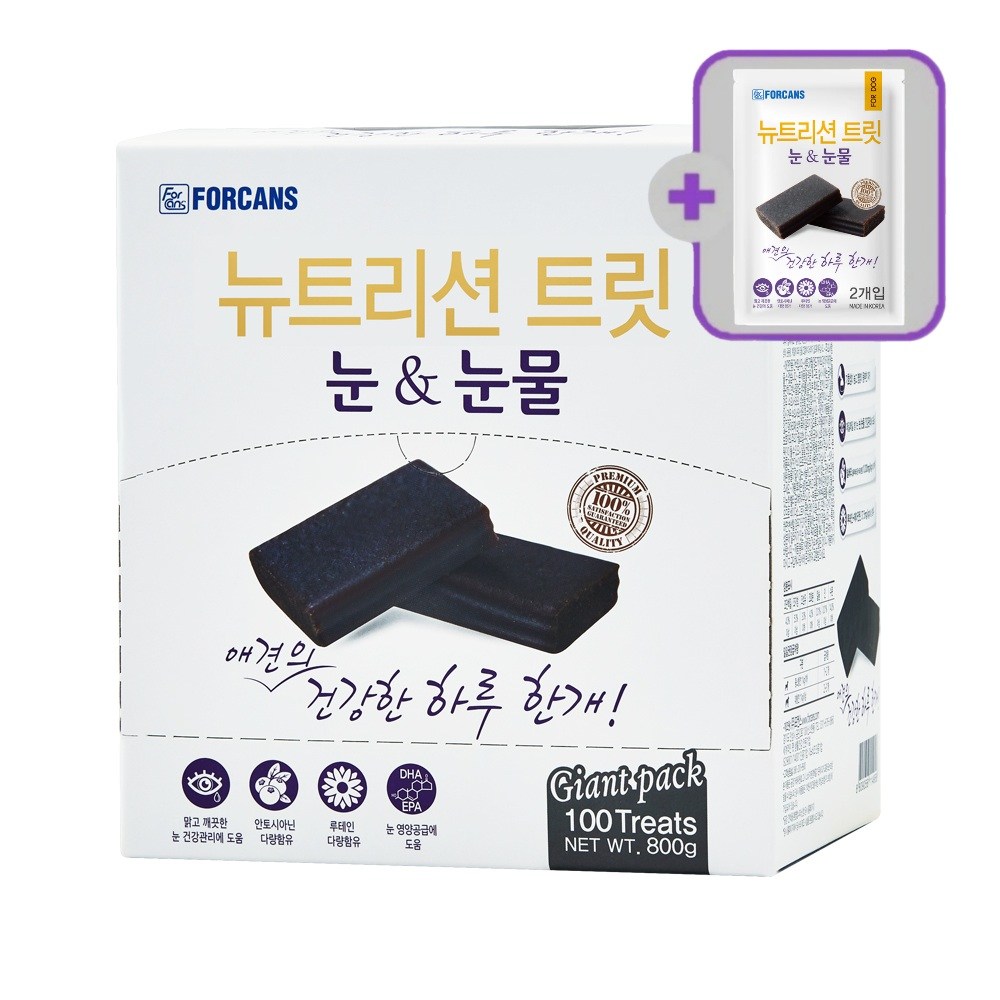 (+20P 증정) 포켄스 뉴트리션 트릿 눈&눈물 800g 100P, 1개, 눈물개선/눈건강, 100정 47,000원
