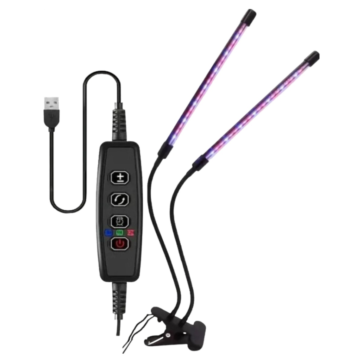 식물생장등 LED 실내식물 육묘등 조절가능 클립형 3색 식물보충등 2헤드, 4헤드 가정용 채소 화훼 식물 재배등 급전 봄맞이 선물 근로자의 날 하마 8,290원