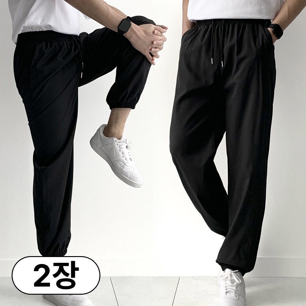 핏노블 1+1 남자 조거팬츠 여름용 트레이닝 쿨 작업복 바지 17,400원