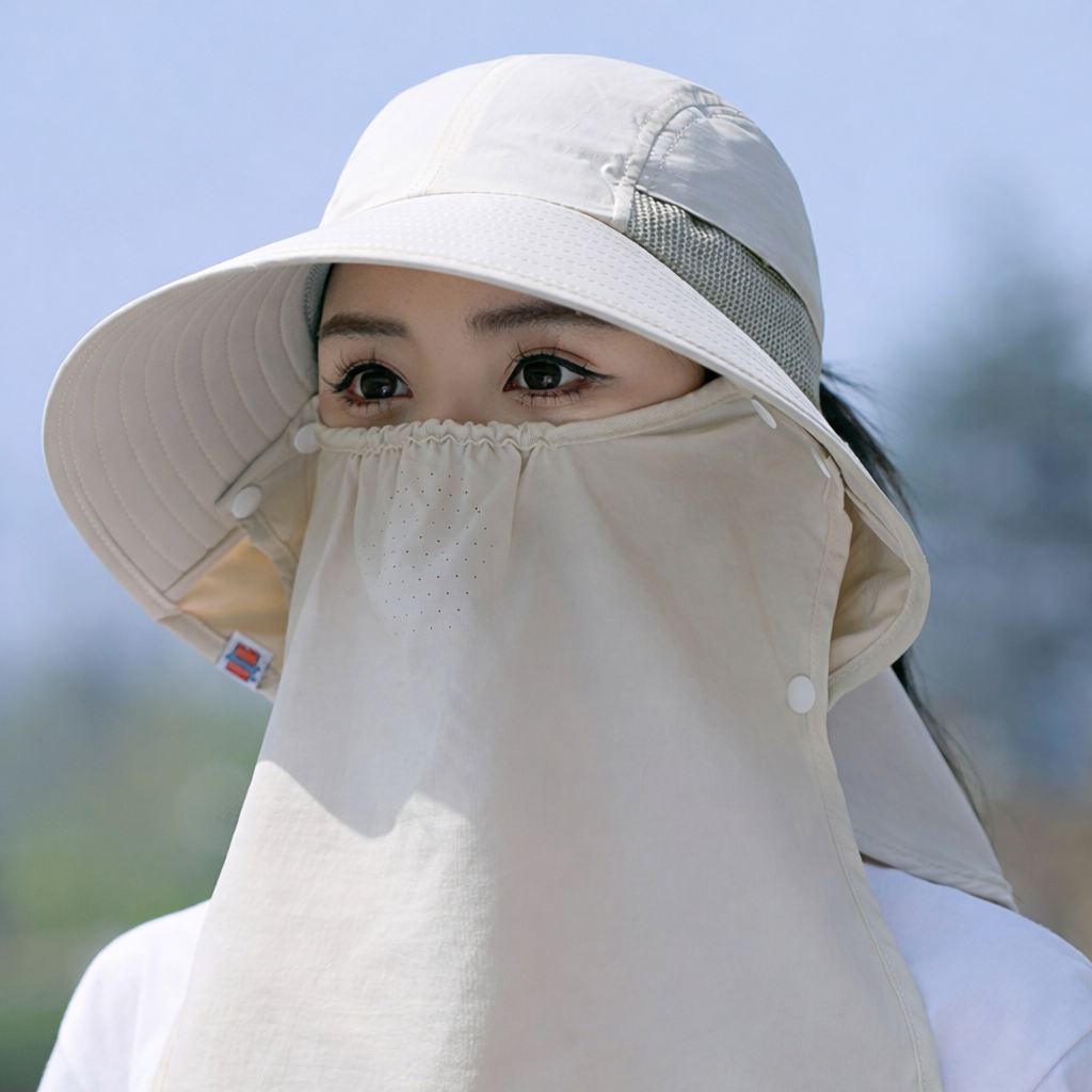 자외선차단 얼굴가림 썬캡 햇빛가리개 모자 농사 등산 골프 낚시 여성 UV차단 버킷햇, 1개, 베이지 26,200원