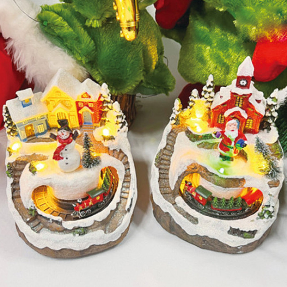 눈 내리는 마을/선물상자 크리스마스 오르골 캐롤 크리스마스 장식 연말 무드등 선물, 1개 35,900원