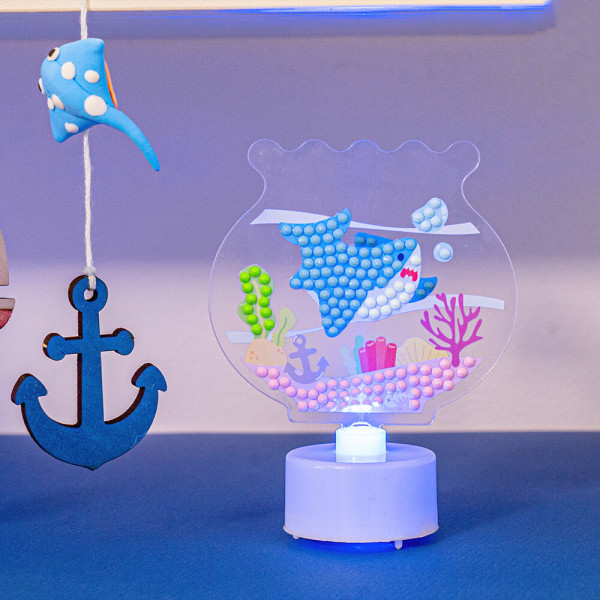 [오피스스쿨] 민화샵 KC인증 여름 보석십자수 무드등 DIY 여름미술활동 환경교육 해양생물 3,000원