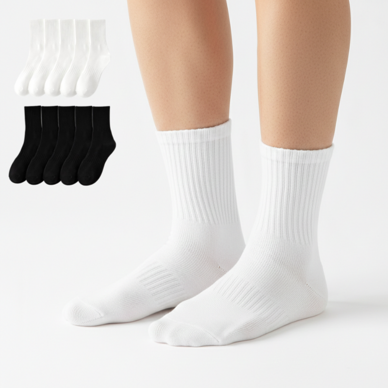 부드럽고 편안한 데일리 리브 골지  양말 10개 세트 9,000원