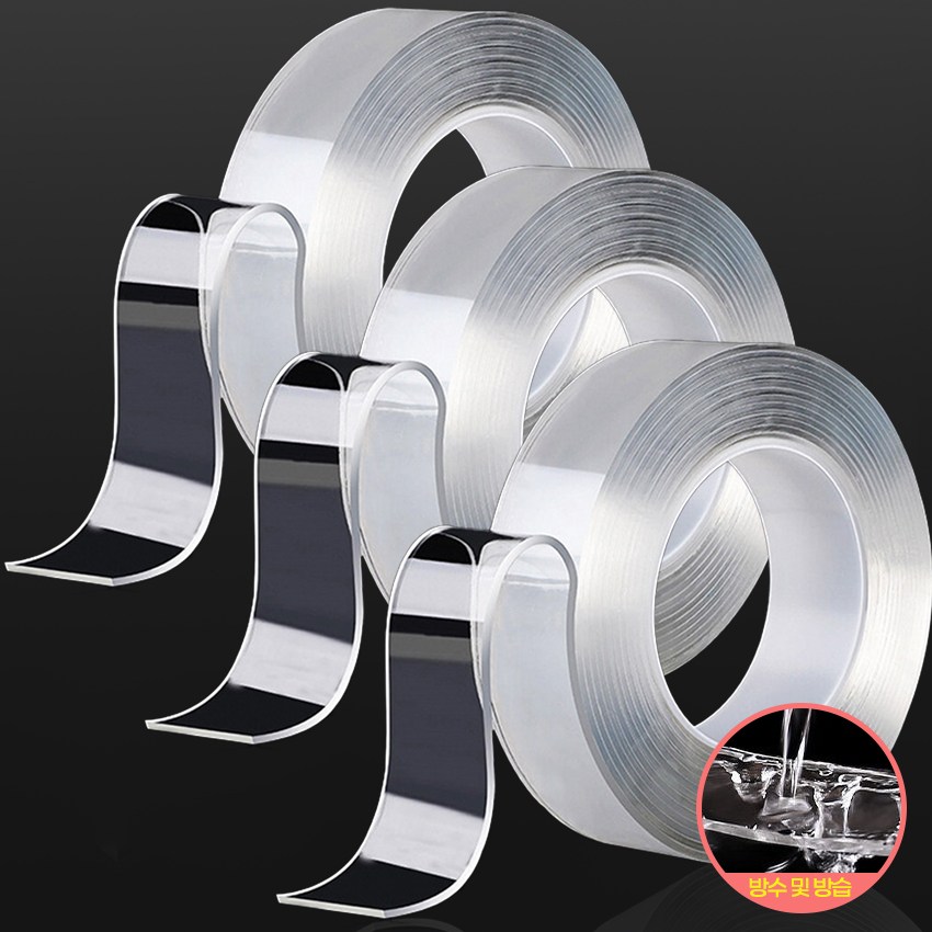 캠베레스트 자국없는 초강력 실리콘 양면테이프 클리어겔 3cm x 3m, 3개 40,900원