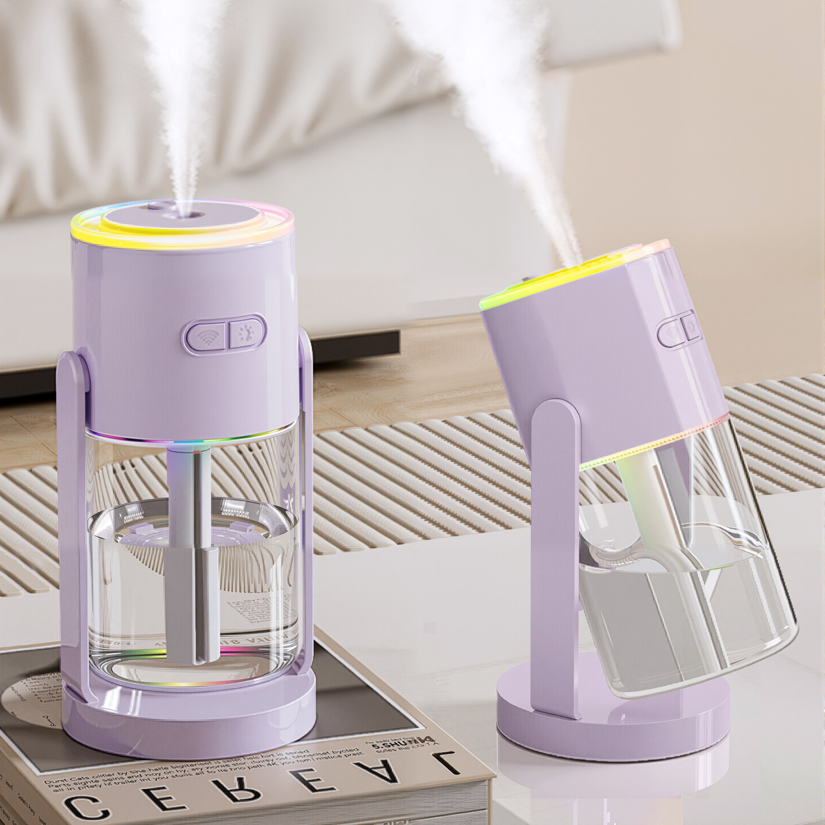 Ditwo 듀얼 스윙 별하늘 프로젝션 무드등 저소음 회전 미니 초음파 가습기 8,060원