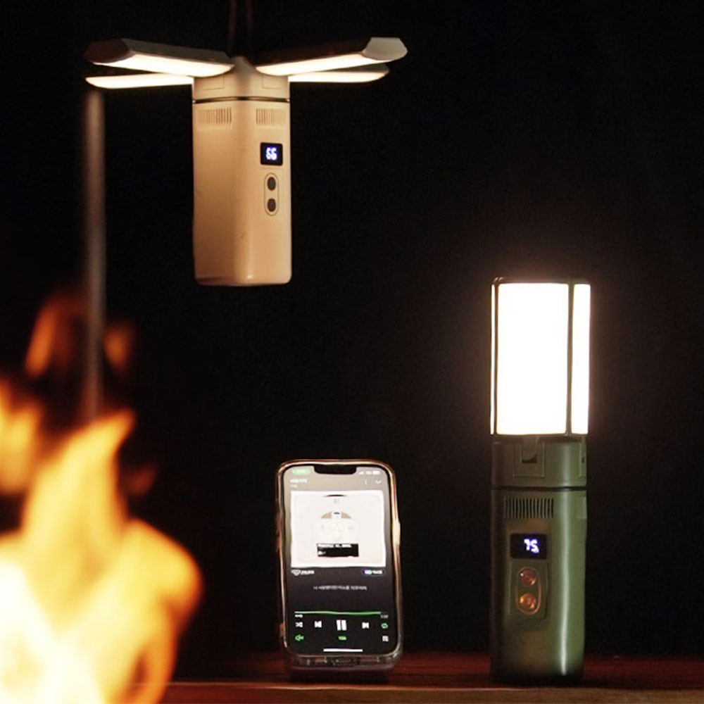 써드라인 7200mAh 대용량 배터리 접이식 캠핑 랜턴 블루투스 스피커 폴딩랜턴 LED랜턴 29,800원