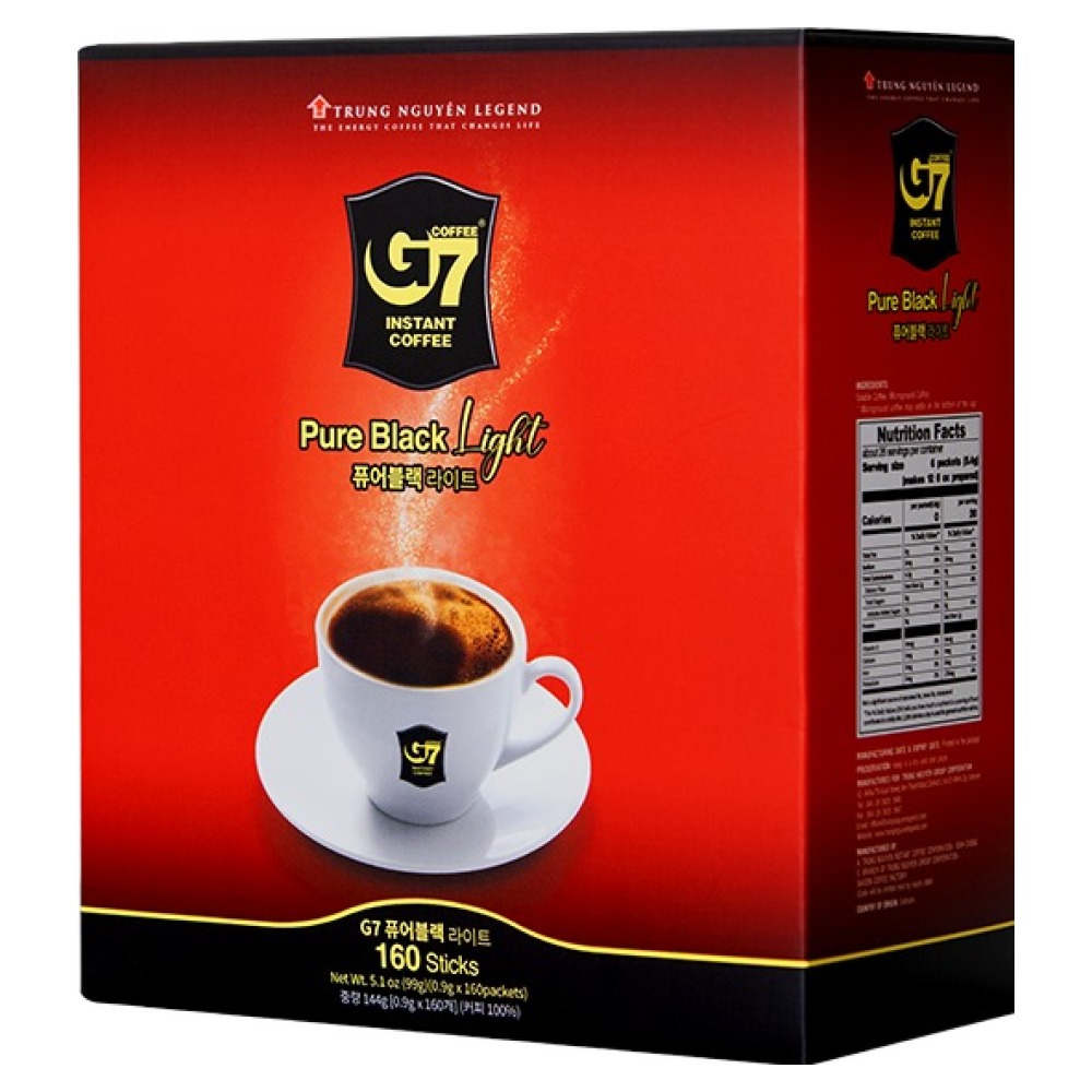 G7 퓨어블랙 라이트 원두커피믹스, 900mg, 160개입, 1개 14,320원