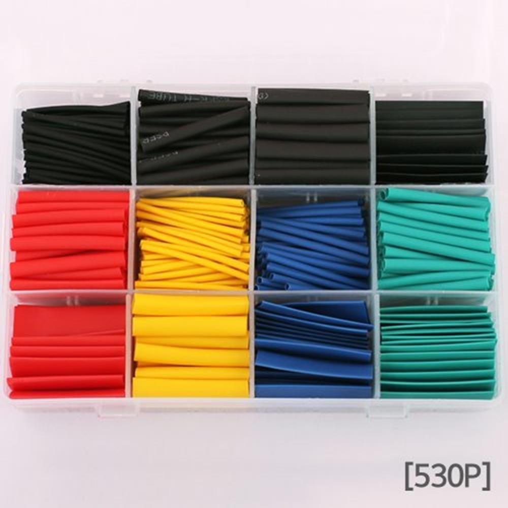 12종 530pcs 난연성 컬러 열수축 튜브 세트 케이블 단선 쇼트 9,400원