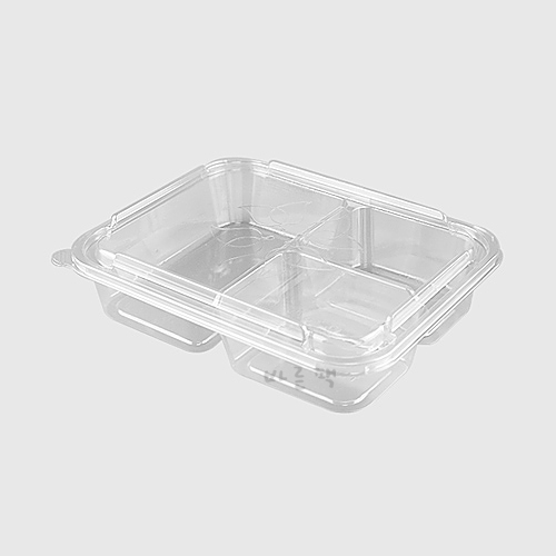 TY 24195 3칸 샐러드용기 400개 세트 투명 PET 일회용 반찬 포장 배달 용기 131,000원