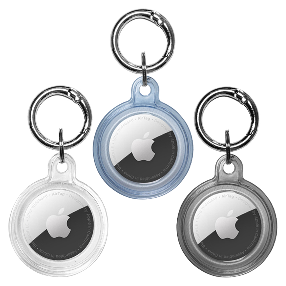 루아디 에어태그 케이스 키링 3종 세트, 투명 + 그레이 + 블루, 1세트 11,900원